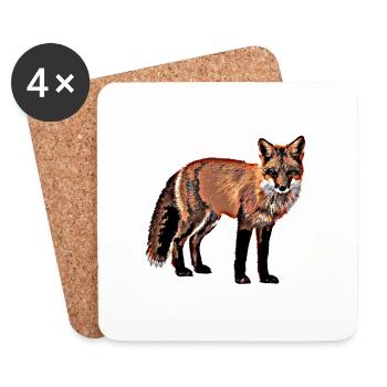Fuchs - Untersetzer (4er-Set) - Weiß - Vorne