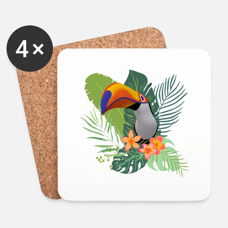 tropical - Untersetzer (4er-Set) - Weiß