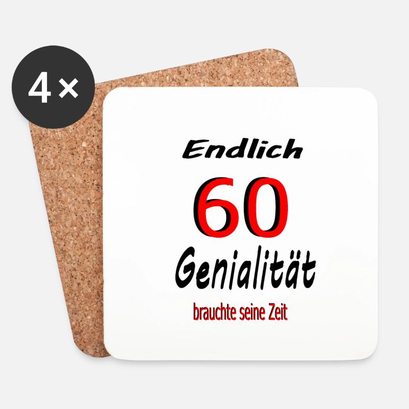 60.Geburtstag - Untersetzer (4er-Set) - Weiß