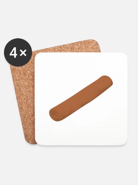 Frikandel - Untersetzer (4er-Set) - Weiß