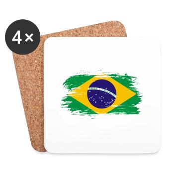 Brazil flag - Coasters (set of 4) - white - Front