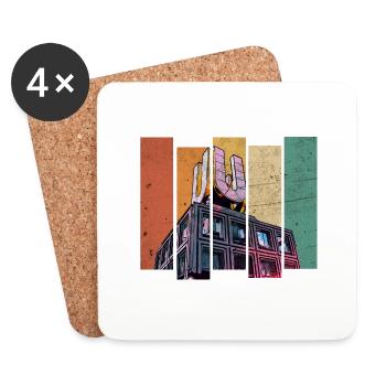 Dortmund U - Dessous de verre (lot de 4) - blanc - Devant