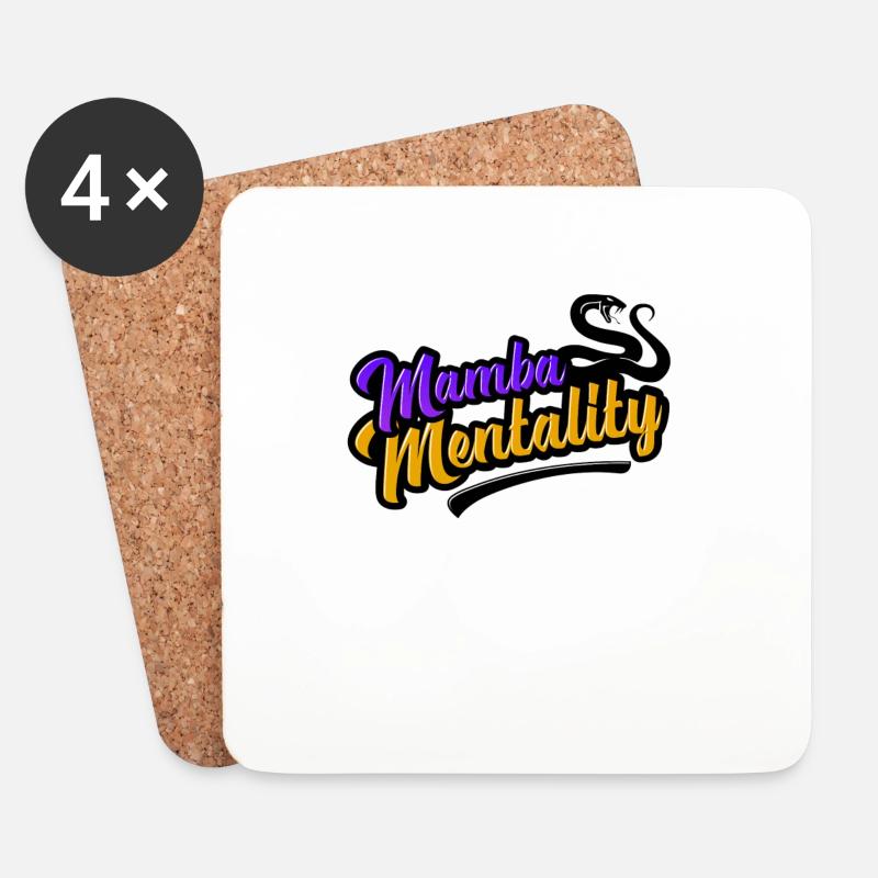 Mamba Mentality - Untersetzer (4er-Set) - Weiß