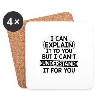 Mathematics Science | Mathematician Gifts - Coasters (set of 4) - white - Front
