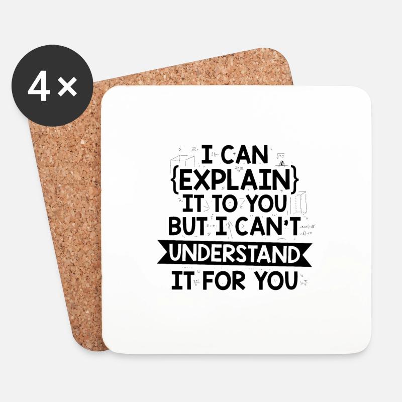 Mathematik Wissenschaft | Mathematiker Geschenke - Untersetzer (4er-Set) - Weiß
