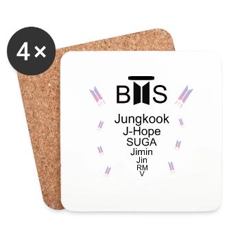 B[]s Army bias ! - Dessous de verre (lot de 4) - blanc - Devant