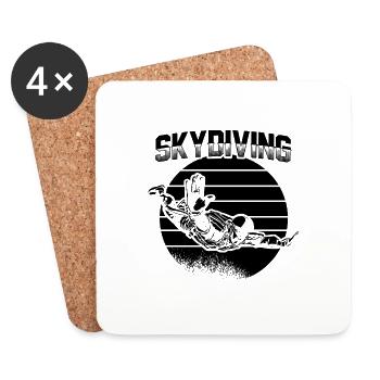 Skydive | Indoor Skydiving Skydiver Sport Geschenk - Untersetzer (4er-Set) - Weiß - Vorne