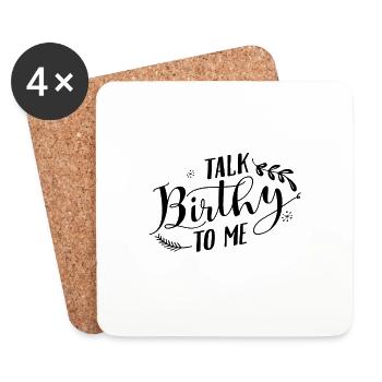 Midwife Profession | Maternity caregien baby gifts - Coasters (set of 4) - white - Front