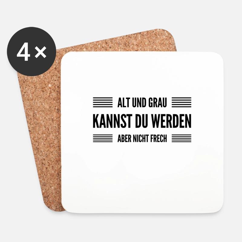 nicht frech werden - Untersetzer (4er-Set) - Weiß