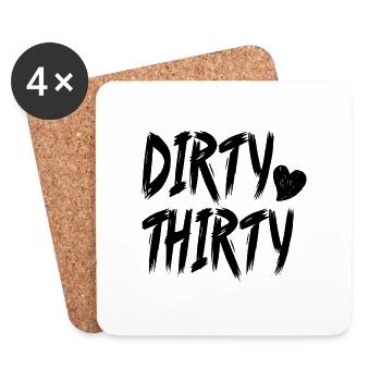 Dirty Thirty 30 Years Gift - Coasters (set of 4) - white - Front