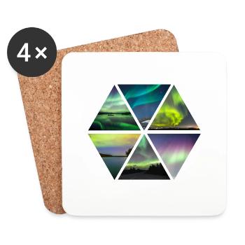 Polar Lichter - Untersetzer (4er-Set) - Weiß - Vorne