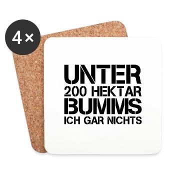 Traktor Bauer Landleben Spruch Geschenk - Untersetzer (4er-Set) - Weiß - Vorne
