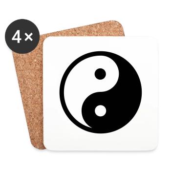Yin yang - Coasters (set of 4) - white - Front
