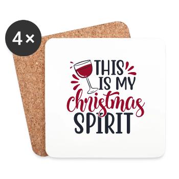 This Is My Christmas Spirit - Dessous de verre (lot de 4) - blanc - Devant