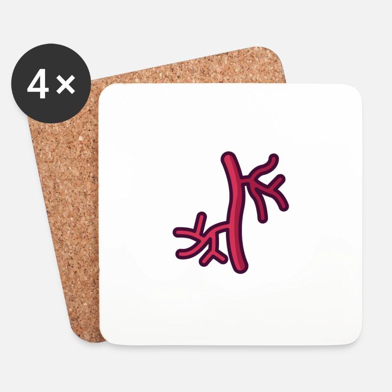 Arterie - Untersetzer (4er-Set) - Weiß