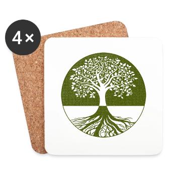 Tree - Coasters (set of 4) - white - Front