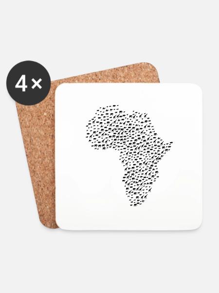 afrika - Untersetzer (4er-Set) - Weiß
