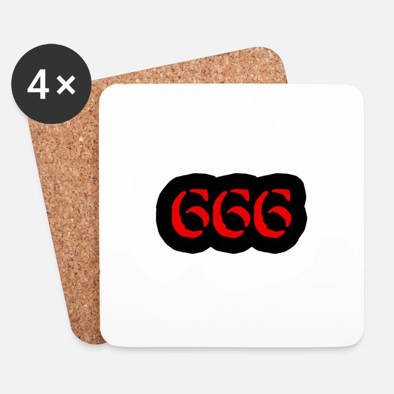 666 - Untersetzer (4er-Set) - Weiß