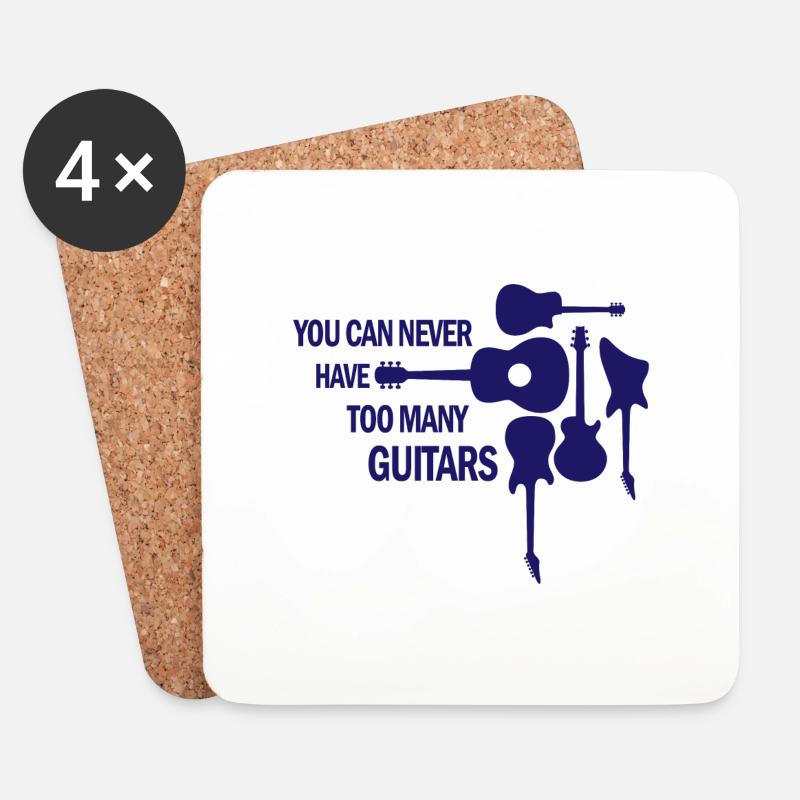 You can never have too many guitars Rock Geschenk - Untersetzer (4er-Set) - Weiß