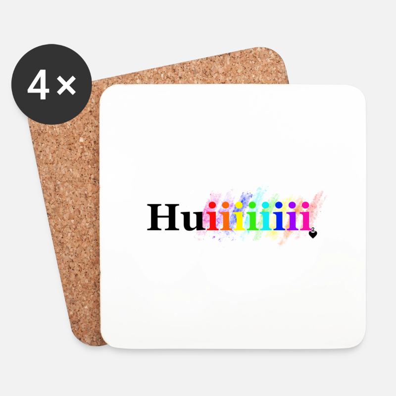 Huiii - Untersetzer (4er-Set) - Weiß