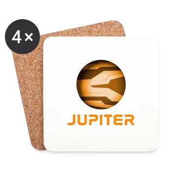 Jupiter - Untersetzer (4er-Set) - Weiß - Vorne