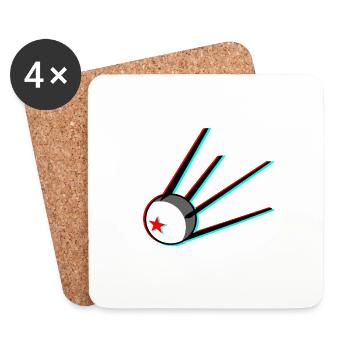 Sputnik - Untersetzer (4er-Set) - Weiß - Vorne