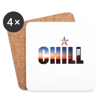 Chill out Skyline Star - Coasters (set of 4) - white - Front