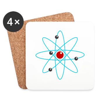Atom - Untersetzer (4er-Set) - Weiß - Vorne