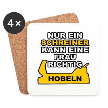 Der Schreiner - Untersetzer (4er-Set) - Weiß - Vorne