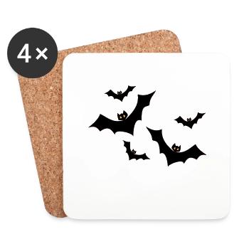 Halloween bats bat gift - Coasters (set of 4) - white - Front