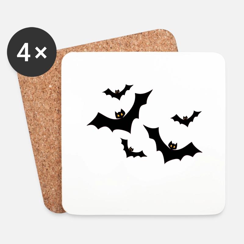 Halloween Fledermäuse Fledermaus Geschenk - Untersetzer (4er-Set) - Weiß