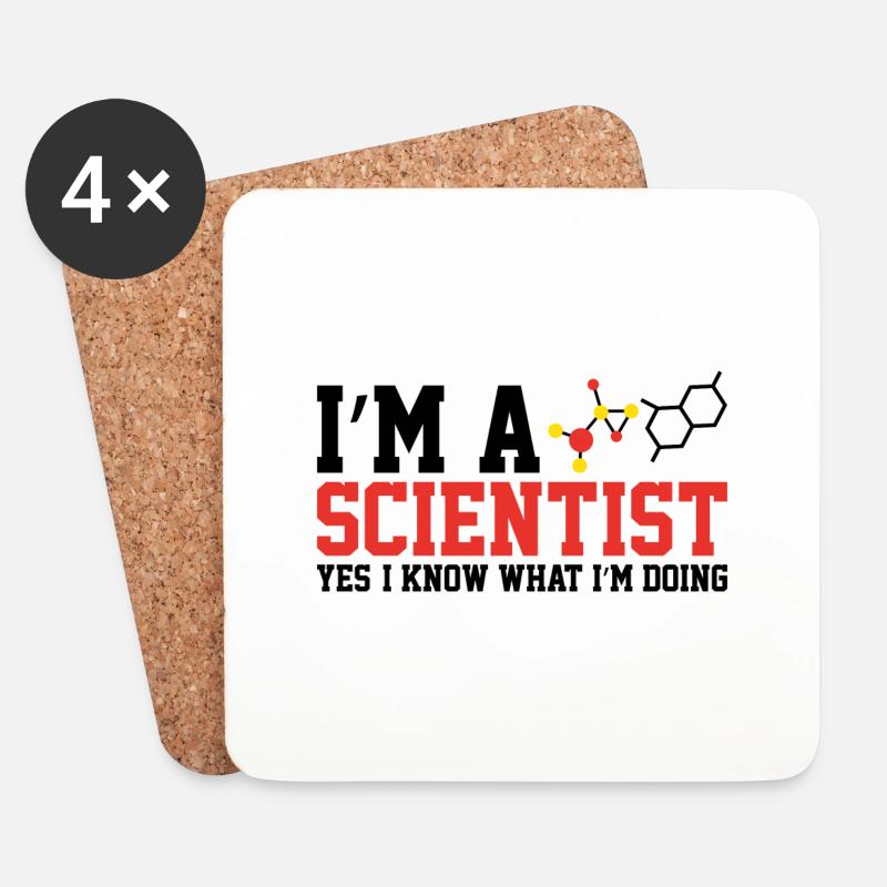 Chemie Formel Chemiker Nerd Geschenk - Untersetzer (4er-Set) - Weiß