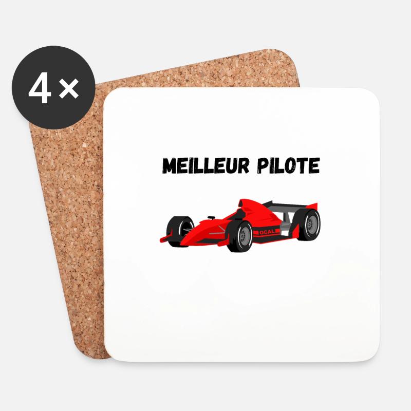 Bester Rennfahrer - Untersetzer (4er-Set) - Weiß