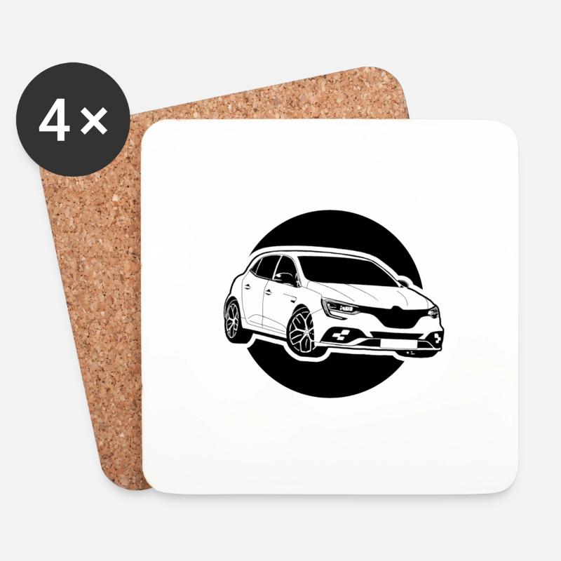 Megane 4 RS - Untersetzer (4er-Set) - Weiß