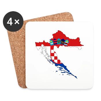 Croatia - Coasters (set of 4) - white - Front