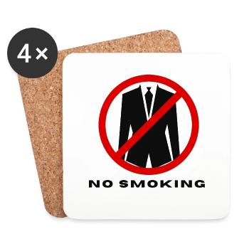 No smoking - Coasters (set of 4) - white - Front
