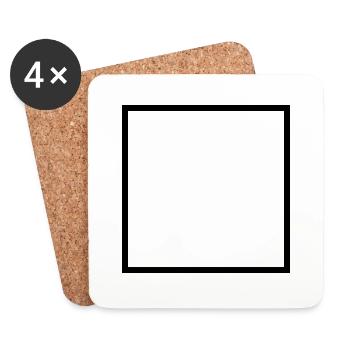 La place! Un design minimaliste et tendance - Dessous de verre (lot de 4) - blanc - Devant