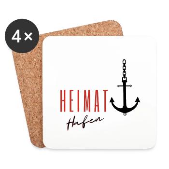 Heimat Hafen - Untersetzer (4er-Set) - Weiß - Vorne