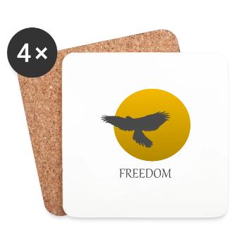Vogel Greifvogel Freiheit - Untersetzer (4er-Set) - Weiß - Vorne