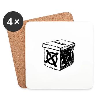Election, voting rights, ballot box - Coasters (set of 4) - white - Front