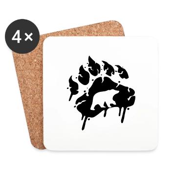 Papa Bear Man Myth Legend Cadeau de fête des pères - Dessous de verre (lot de 4) - blanc - Devant