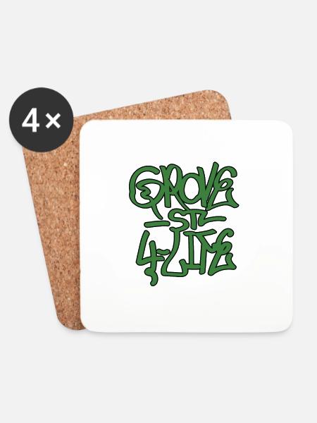 Grove Street - GTA - San Andreas - Untersetzer (4er-Set) - Weiß