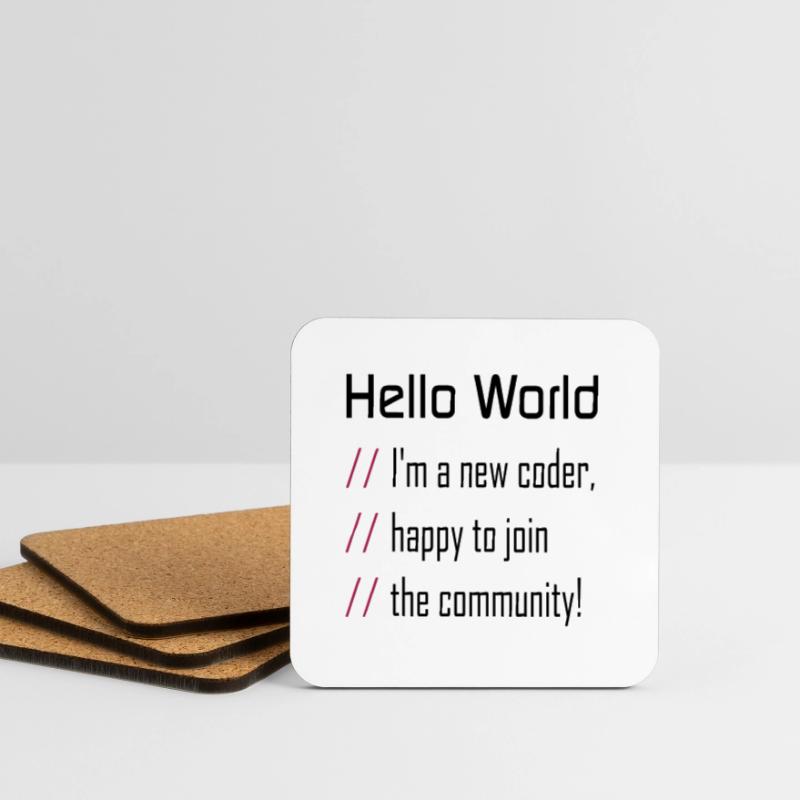Hello World, 'm a new coder Dessous de verre (lot de 4)