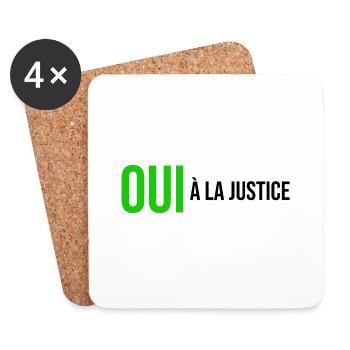 oui à la justice - Dessous de verre (lot de 4) - blanc - Devant