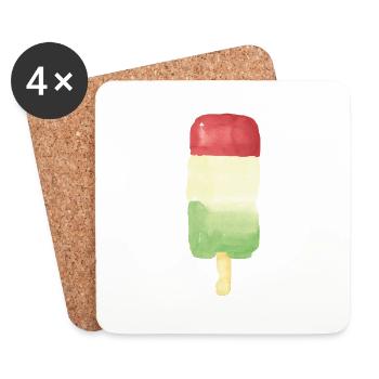 Ice streaked 2 - Coasters (set of 4) - white - Front