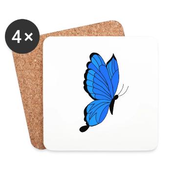 Schmetterling - Untersetzer (4er-Set) - Weiß - Vorne