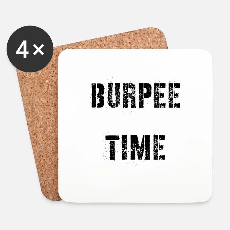 Burpee time - Coasters (set of 4) - white