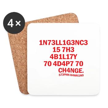 Inteligence Science Saying Physics Gift - Coasters (set of 4) - white - Front