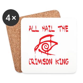 Alle begrüßen den CRIMSON KING - Untersetzer (4er-Set) - Weiß - Vorne