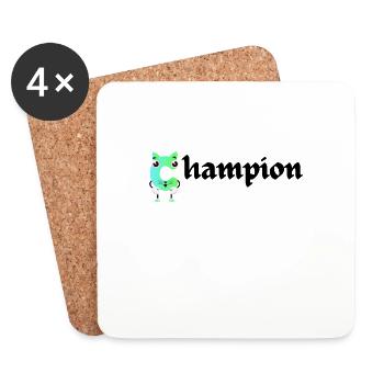 Champion Men s Classic Jersey - Coasters (set of 4) - white - Front